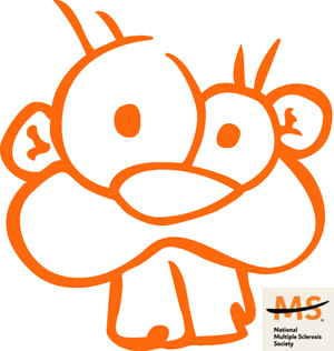 Orange Beaver sticker for MS